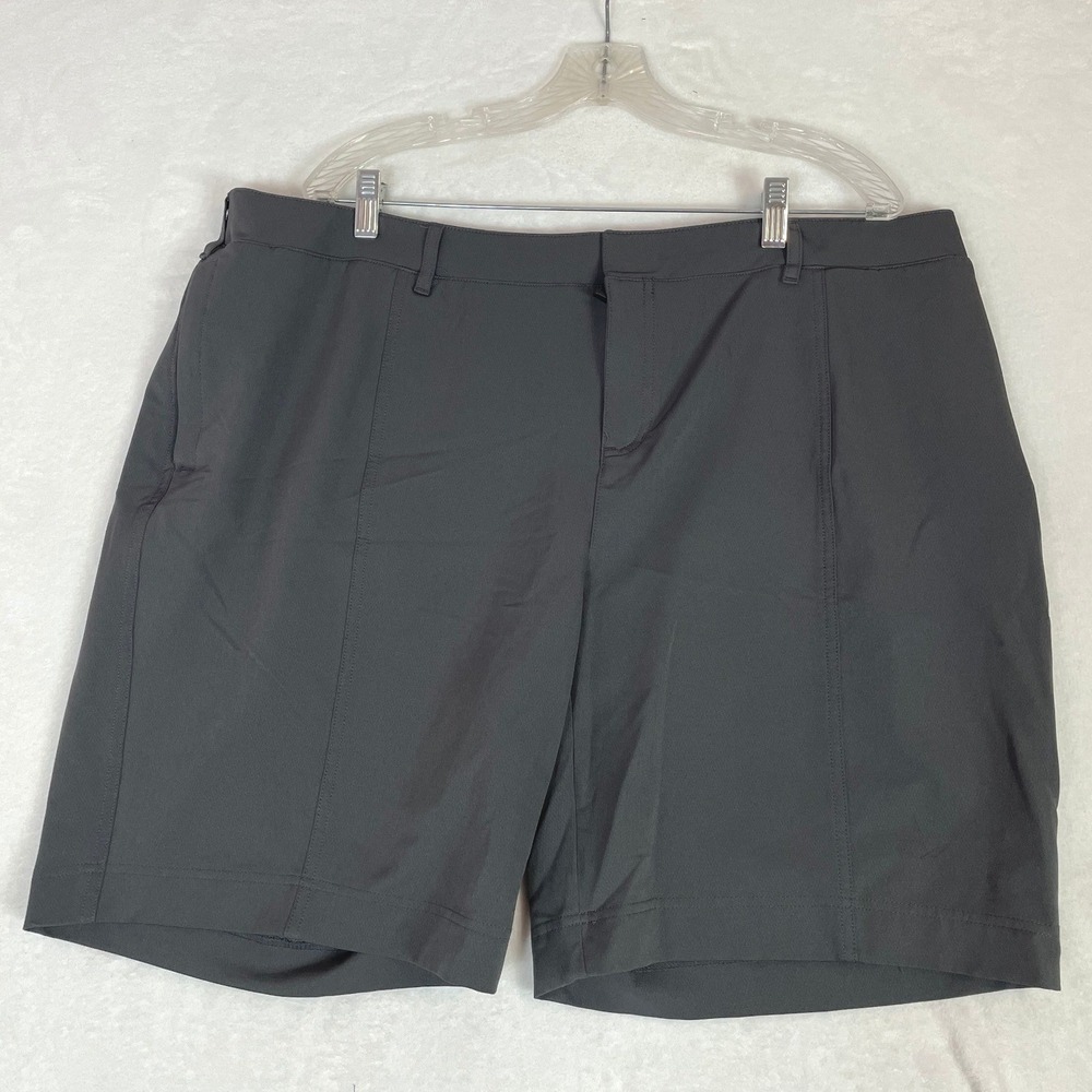 32 Degrees Cool Mens Shorts Gray Size XXL Elastic Waist Zip Fly Pockets